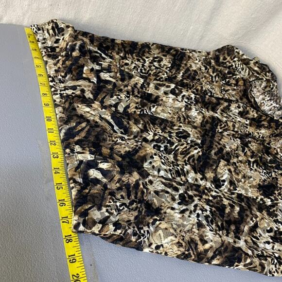 JM Collection Womens Mesh Leopard Print Maxi Skirt Size XL Whimsigoth Grunge - Picture 9 of 11